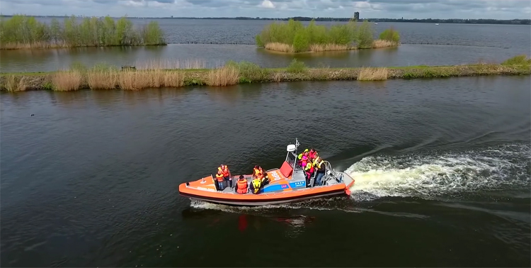 Luchtopnames open dag van KNRM in Huizen